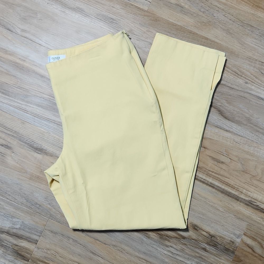🔹️Gunex Yellow Italian Cropped Ankle Pants Size 8/29